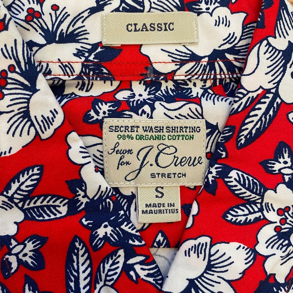 J Crew NWT Floral Print Button-Down Shirt, Men's Size S